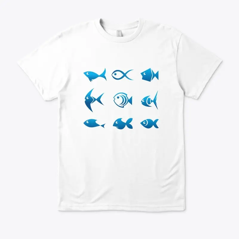 Blue Fish Icons 